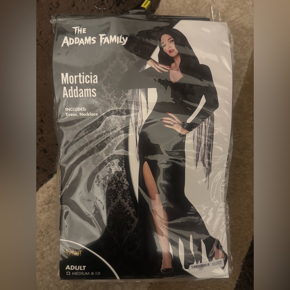 Spirit Black Morticia Addams Dress Costume